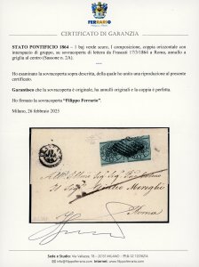 1864 - 1 baj verde scuro, I ... 