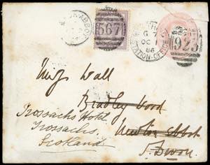 GRAN BRETAGNA 1886 - Redirected with ... 