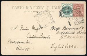 GRAN BRETAGNA/ITALIA 1901 - Redirected with ... 