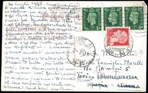 GRAN BRETAGNA/ITALIA 1938 - Redirected with ... 