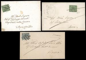 1852/63 - 2 baj, tre esemplari (3,3Ab), su ... 