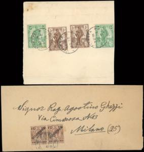 MALTA 1916/1922 - Due fascette affrancate ... 