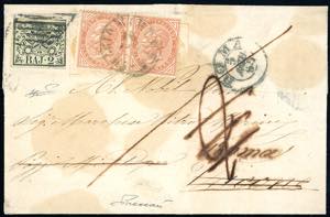 1865 - 2 baj bianco verdastro (3Aa), su ... 