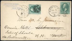 STATI UNITI DAMERICA 1882 - Redirected with ... 