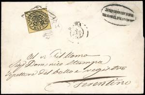 1858 - 3 baj giallo paglia (4d), perfetto, ... 