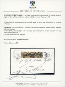 1858 - 3 baj giallo paglia (4d), ... 