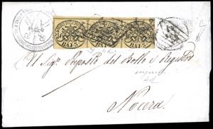 1858 - 3 baj giallo paglia (4d), ... 