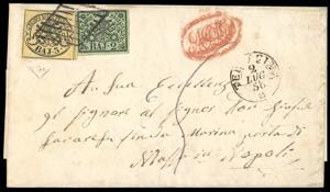 1858 - 3 baj giallo paglia, filetti completi ... 