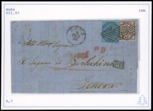 1858 - 5 baj rosa chiaro, 7 baj ... 