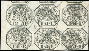 1852 - 6 baj grigio (7a), blocco ... 