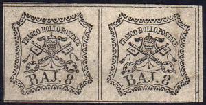1852 - 8 baj bianco (9), coppia perfetta, ... 