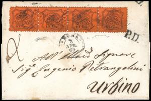 1869 - 10 cent. arancio vermiglio ... 