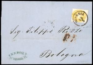 1865 - 2 soldi giallo, dent. 14 (36), ... 