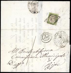 1860 - 5 cent. verde oliva, IV emissione di ... 