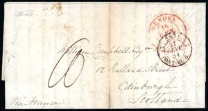 1851 - Lettera con porto fino al confine, ... 