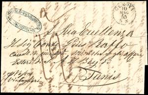 1855 - Lettera di doppio porto non ... 