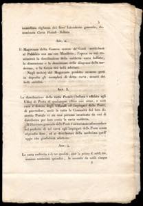 1818 - Manifesto camerale in ... 