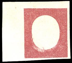 1854 - 40 cent. rosso mattone, non emesso ... 