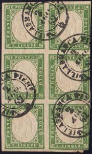 1862 - 5 cent. verde giallastro (13Da), ... 