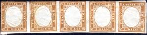 1863 - 10 cent. bistro scuro (14Eb), ... 