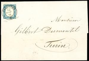 1856 - 20 cent. cobalto verdastro (15e), ... 