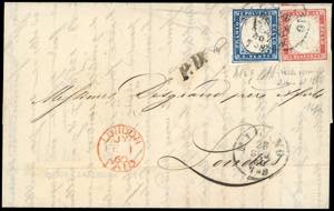 1860 - 40 cent. vermiglio mattone, 20 cent. ... 