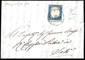 1859 - 20 cent. cobalto oltremare IV ... 
