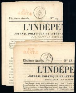 PIEMONTE-AOSTA, d.c. + PP Aosta in rosso - ... 