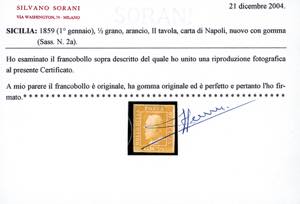 1859 - 1/2 grano arancio, II ... 