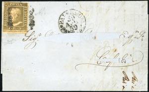 1859 - 1 grano bruno oliva, II tavola (4b), ... 