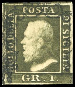 1859 - 1 grano verde oliva scuro, III ... 