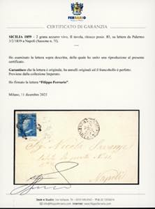 1859 - 2 grana azzurro vivo, II ... 