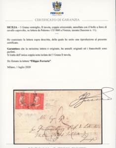 1860 - 5 grana vermiglio, II ... 