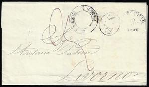 1850 - Lettera prefilatelica da Castel ... 