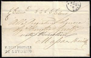 1861 - Lettera in franchigia da Livorno ... 