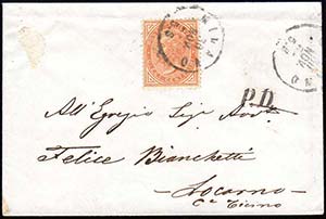 1875 - 10 cent. De La Rue, tiratura di ... 