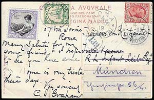 1909 - 10 cent. Leoni (82), su cartolina da ... 