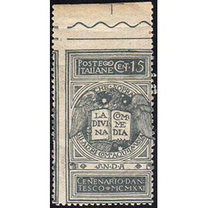 1921 - 15 cent. grigio Dante, non emesso, ... 