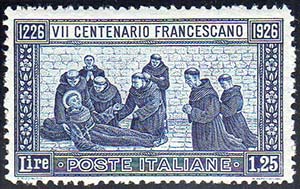 1926 - 1,25 lire S. Francesco, dent. 13 1/2 ... 