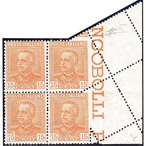 1929 - 15 cent. Parmeggiani (240), blocco di ... 