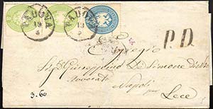 1864 - 3 soldi verde, due esemplari, 10 ... 