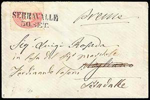 1863 - 5 soldi rosa, dent. 14 (38), stampa ... 