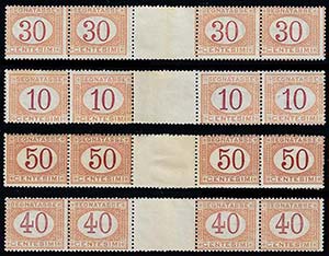 1890 - 10 cent., 30 cent., 40 cent., 50 ... 