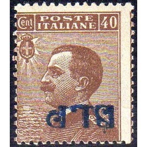 1921 - 40 cent., soprastampa BLP azzurro ... 