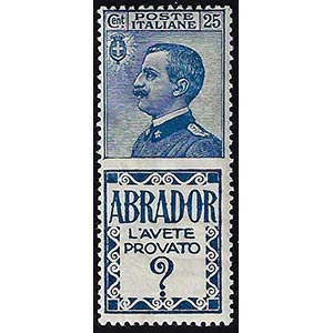 1924 - 25 cent. Abrador (4), ben centrato, ... 