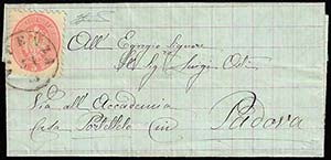 1864 - 5 soldi rosa, dent. 9 1/2 (43), ... 