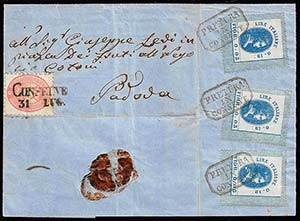 1865 - 5 soldi soldi rosa, dent. 9 1/2 (43), ... 