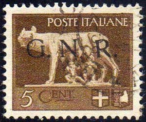 1944 - 5 cent., soprastampa G.N.R. di ... 