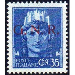 1944 - 35 cent., soprastampa di Brescia, I ... 