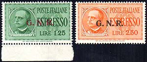 1944 - 1,25 lire e 2,50 lire soprastampa ... 